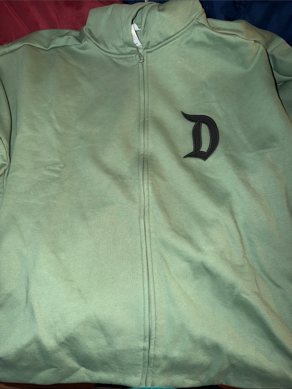 Disneyland Military Green Hoodie with Black Lettering